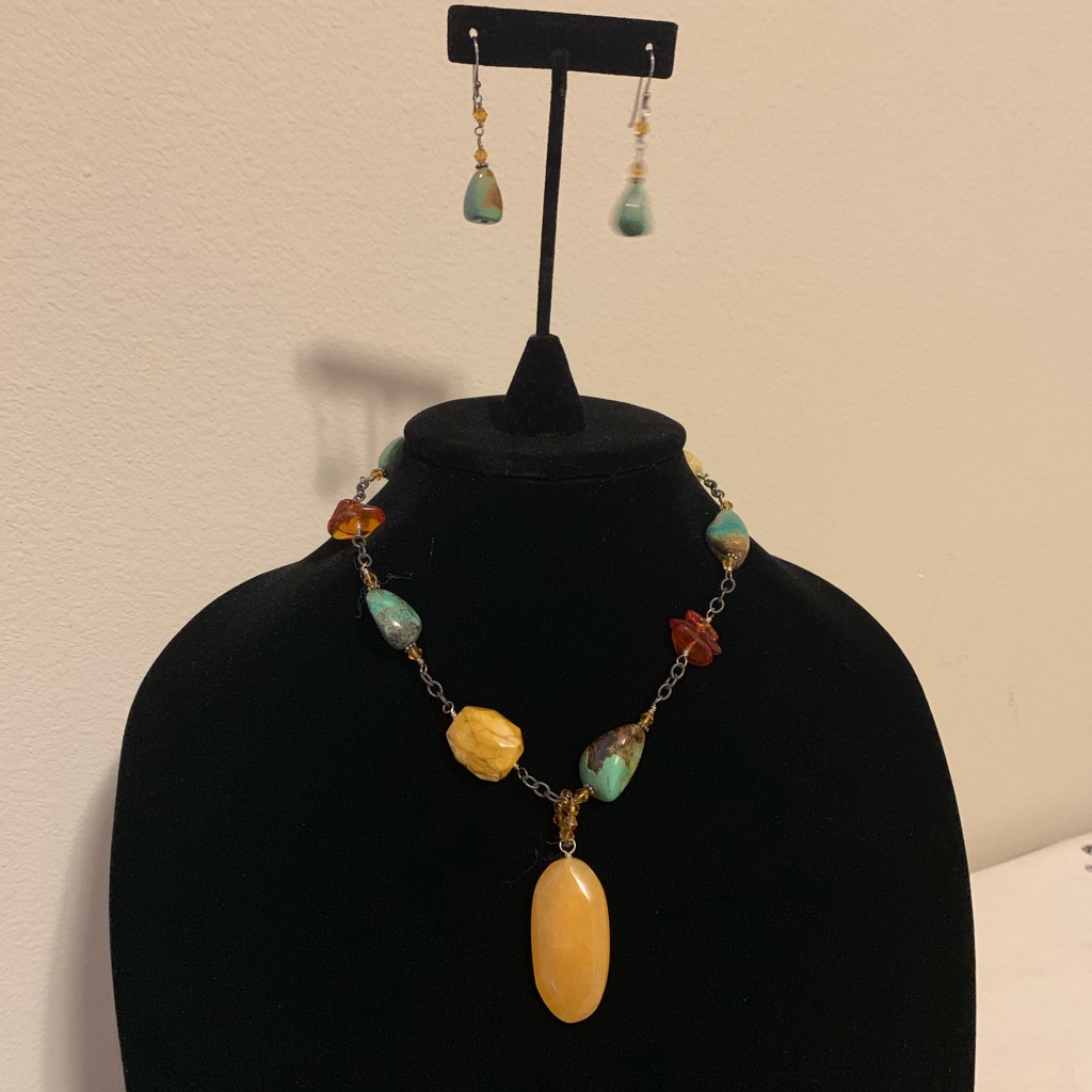 Silpada Necklace $173 Msrp New Pendant & Earrings Set